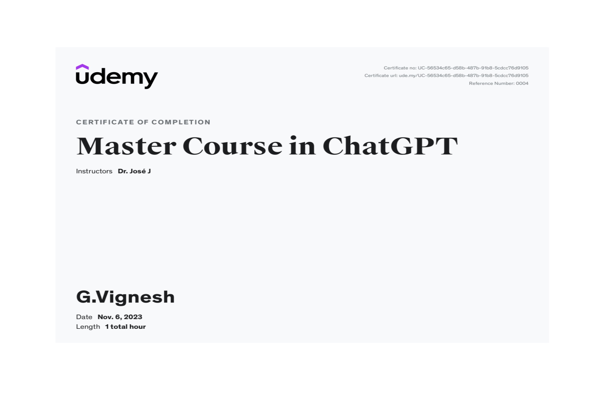 Master Course in ChatGPT